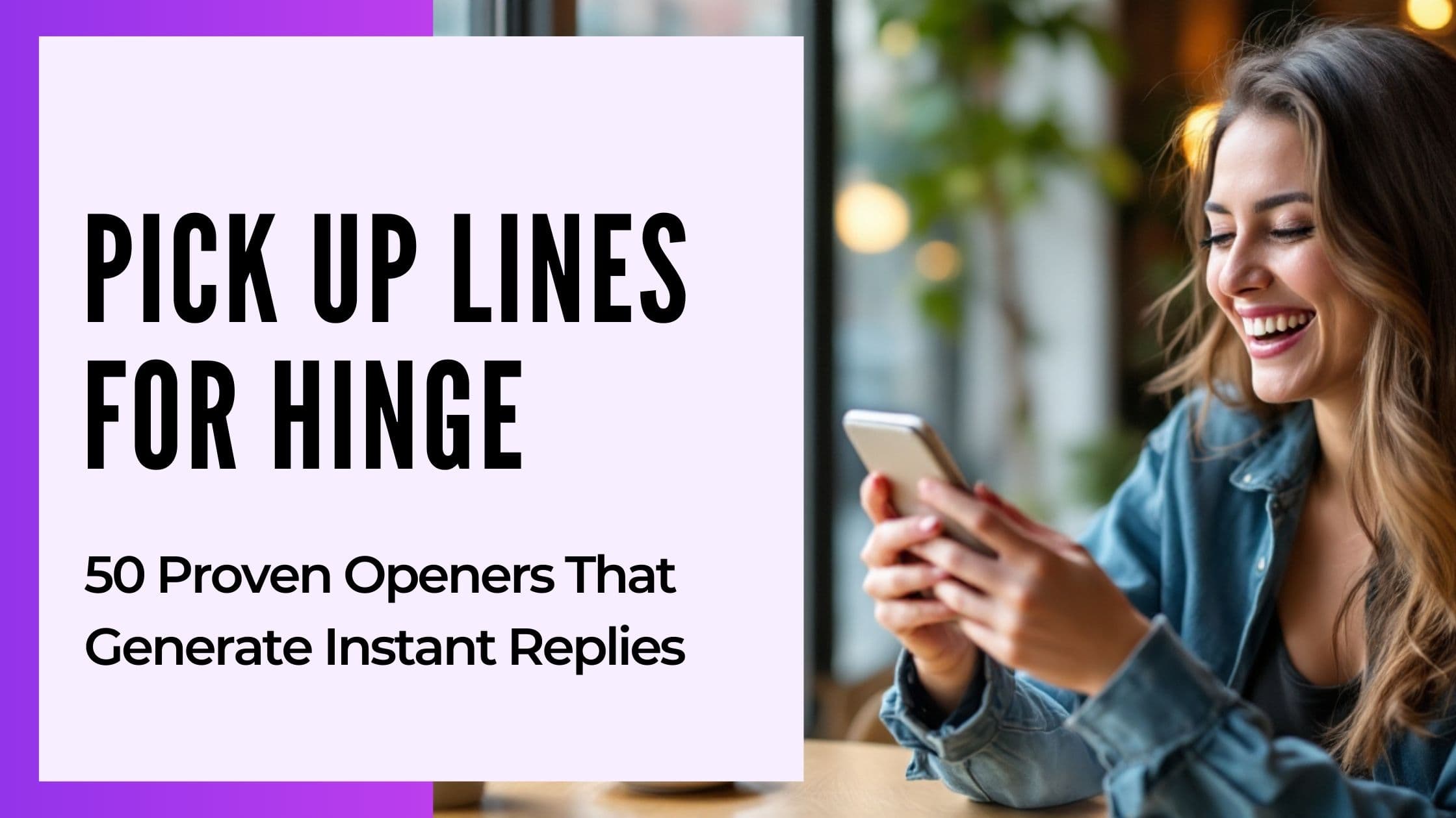 Cover Image for Hinge Pick Up Lines: 50 Proven Openers That Generate Instant Replies