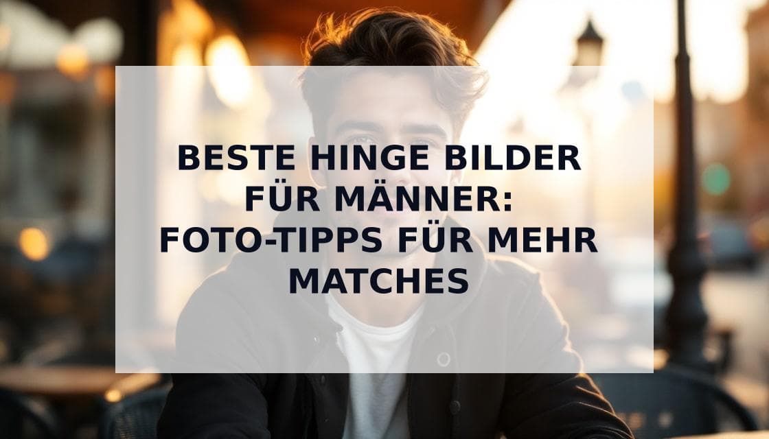 Cover Image for Beste Bilder für Hinge: Der ultimative Leitfaden für Männer, um mehr Matches zu bekommen