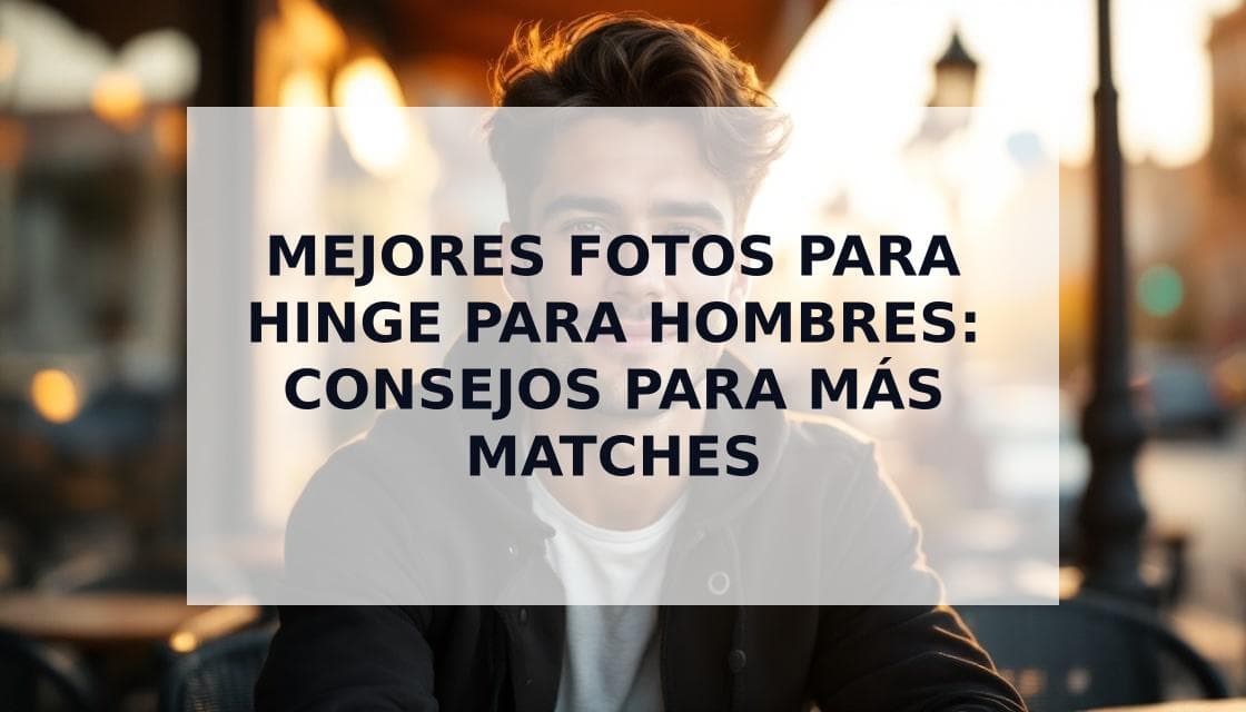 Cover Image for Mejores fotos para Hinge: La guía definitiva para hombres para conseguir más matches