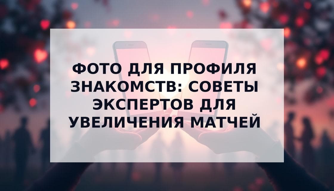 Cover Image for Идеальные фото для приложений знакомств: исчерпывающее руководство по матчам 2025