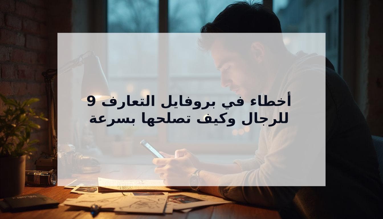 Cover Image for أكبر 9 أخطاء بروفايل التعارف للرجال (وكيف تتجنبها)