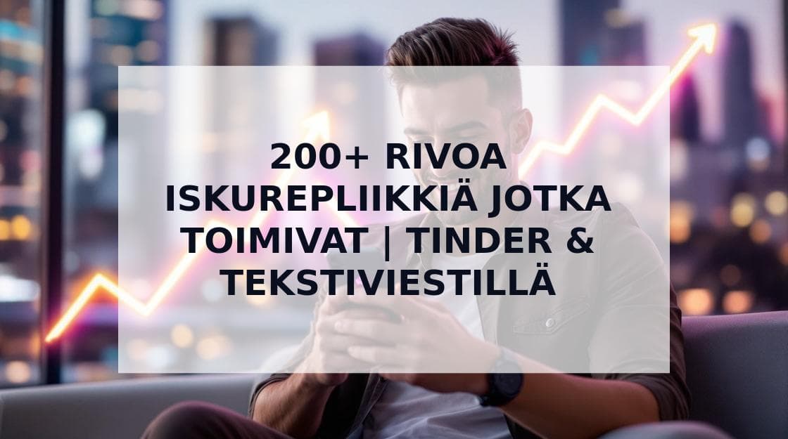 Cover Image for Yli 200 Rivoa Iskurepliikkiä Jotka Todella Toimivat Tinderissä & Tekstiviestillä