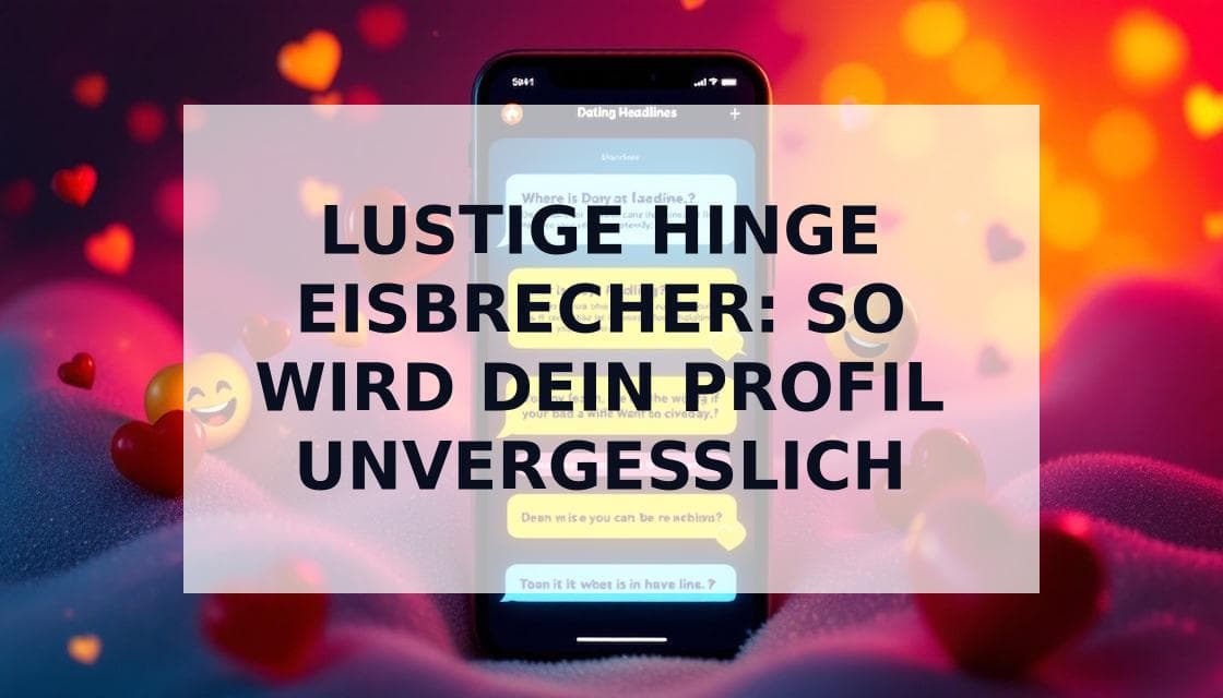 Cover Image for Lustige Hinge-Eisbrecher, die dir mehr Matches und Lacher bringen