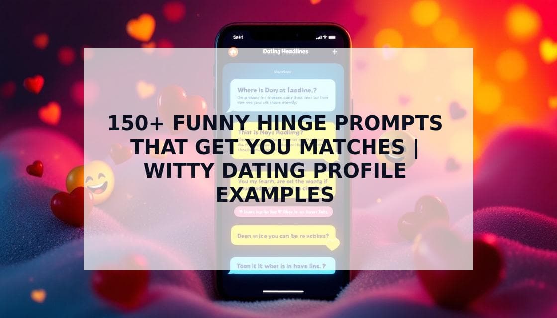 Cover Image for 150+ Funny Hinge Prompts That Actually Get You Matches in 2025