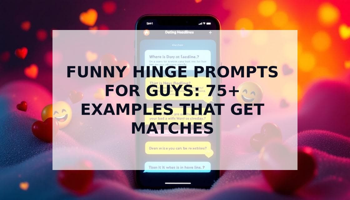 Cover Image for 75+ Funny Hinge Prompts for Guys That Actually Get Matches in 2025
