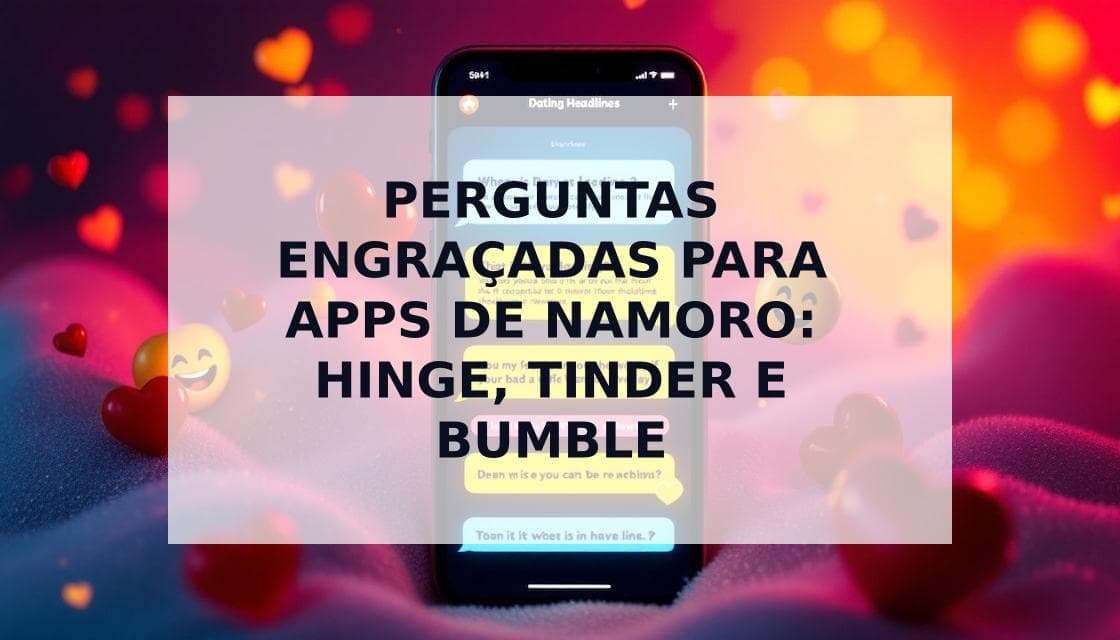 Cover Image for Perguntas Engraçadas para Apps de Namoro: Guia Completo para Mais Matches