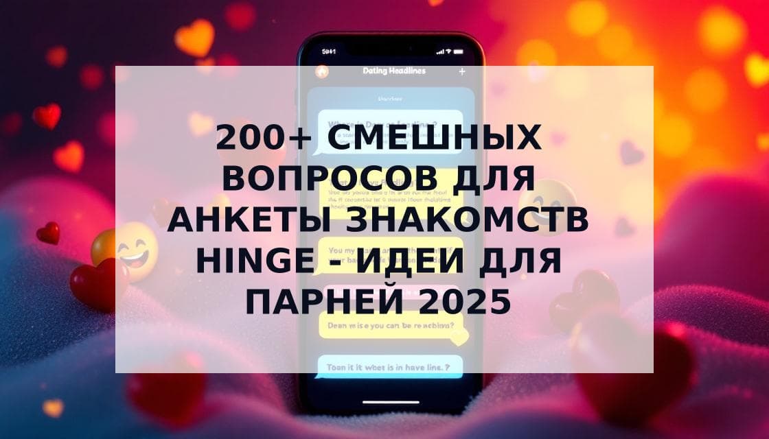 Cover Image for Смешные вопросы для Hinge, которые привлекут больше совпадений и улыбок