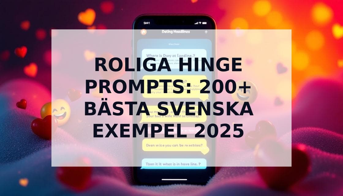 Cover Image for Roliga Hinge-prompter som ger dig fler matcher och skratt