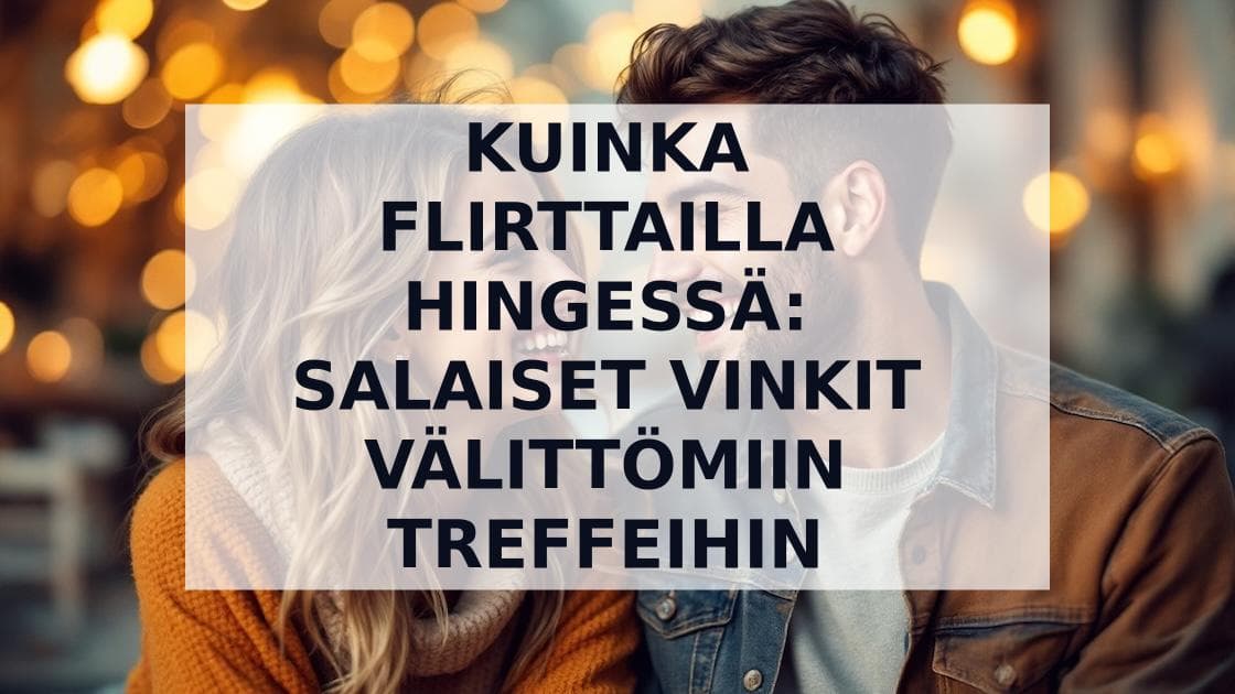 Cover Image for Kuinka flirttailla Hingessä: Ensimmäisestä viestistä ensitreffeille