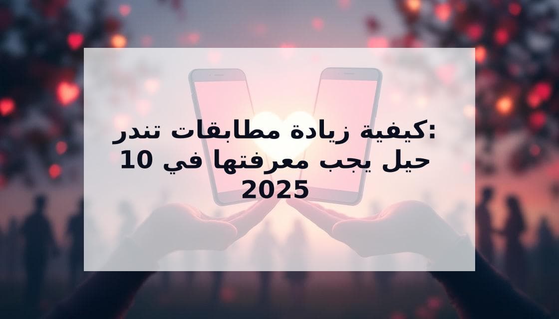 Cover Image for كيفية الحصول على المزيد من المطابقات على تندر: دليل شامل لعام 2025