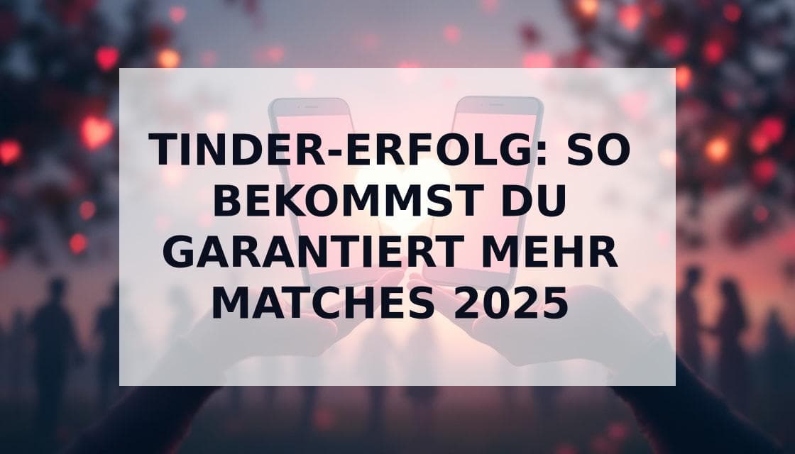 Cover Image for Mehr Matches auf Tinder bekommen: Die ultimative Anleitung 2025