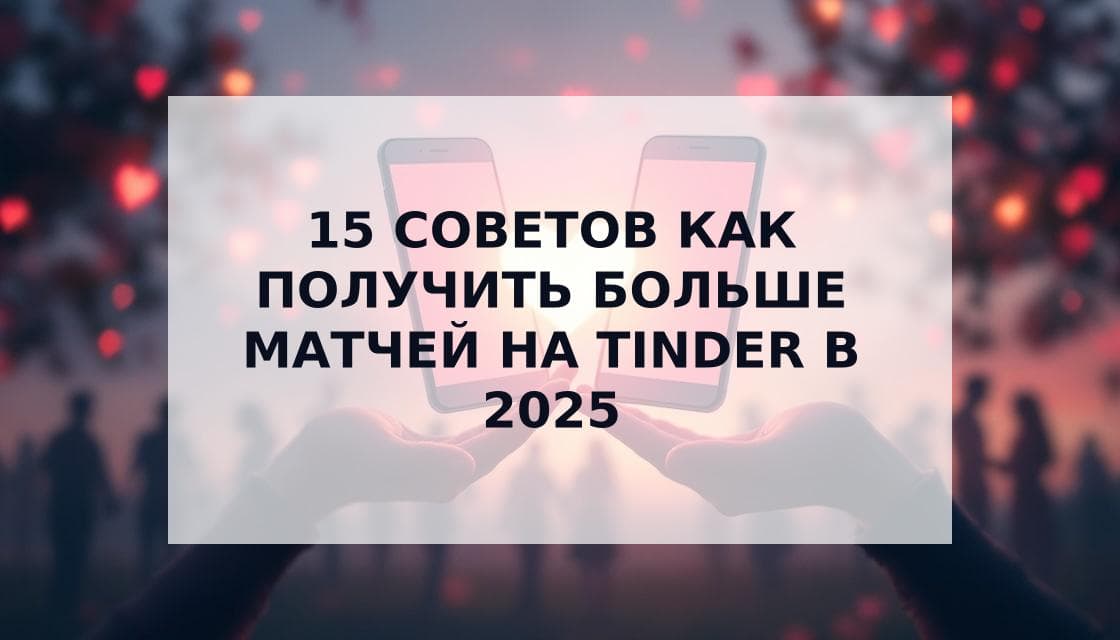 Cover Image for Как получить больше матчей на Tinder: 15 рабочих советов на 2025 год