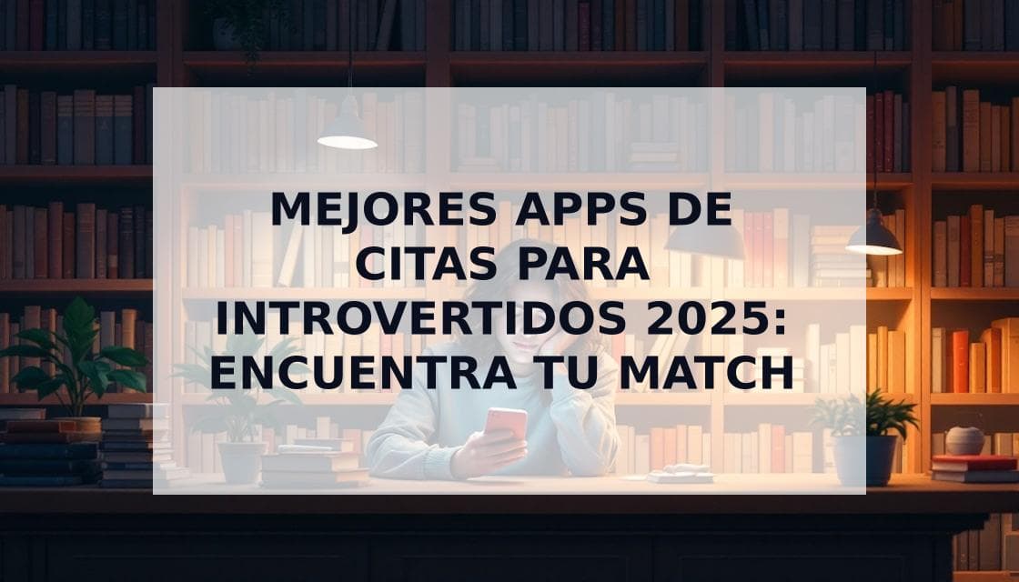 Cover Image for Apps de citas para introvertidos: Encuentra el amor sin agotamiento social