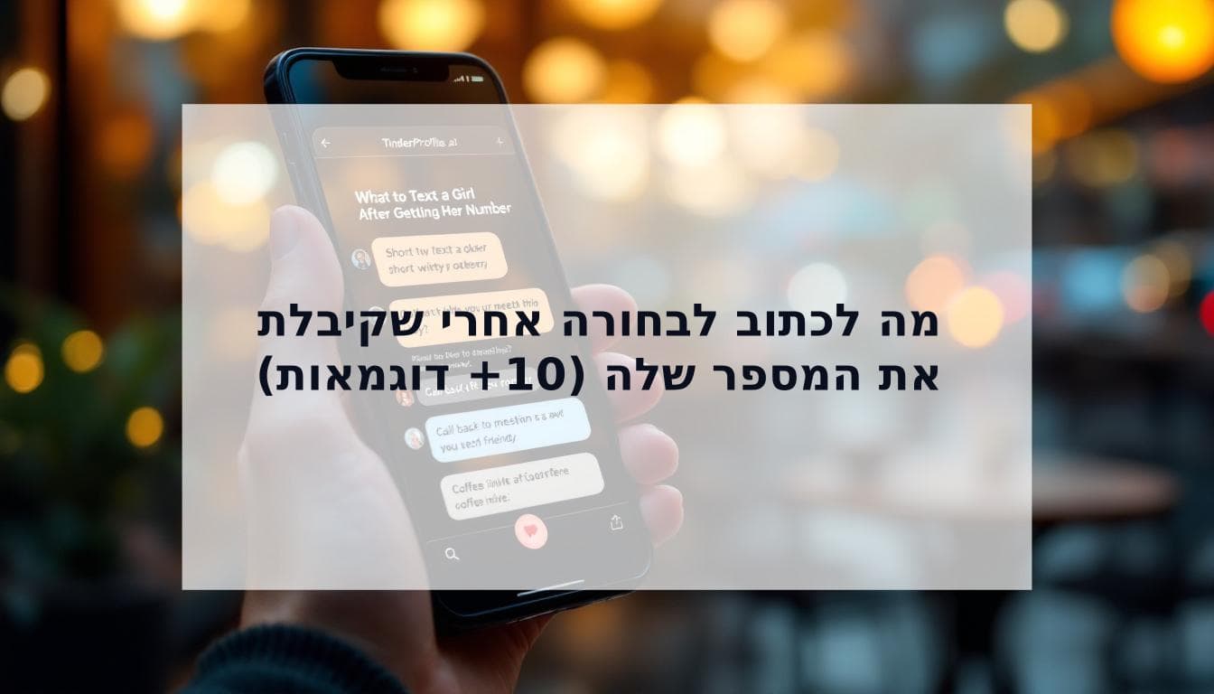 Cover Image for מה לכתוב לבחורה אחרי שקיבלת את המספר שלה (10+ דוגמאות שעובדות)