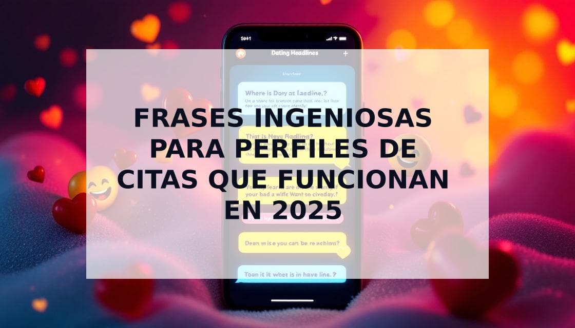 Cover Image for 20 frases ingeniosas para perfiles de apps de citas: Genera atención y consigue más matches