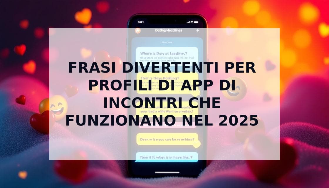 Cover Image for 20 frasi divertenti per profili di app di incontri: Attira l'attenzione e ottieni più match