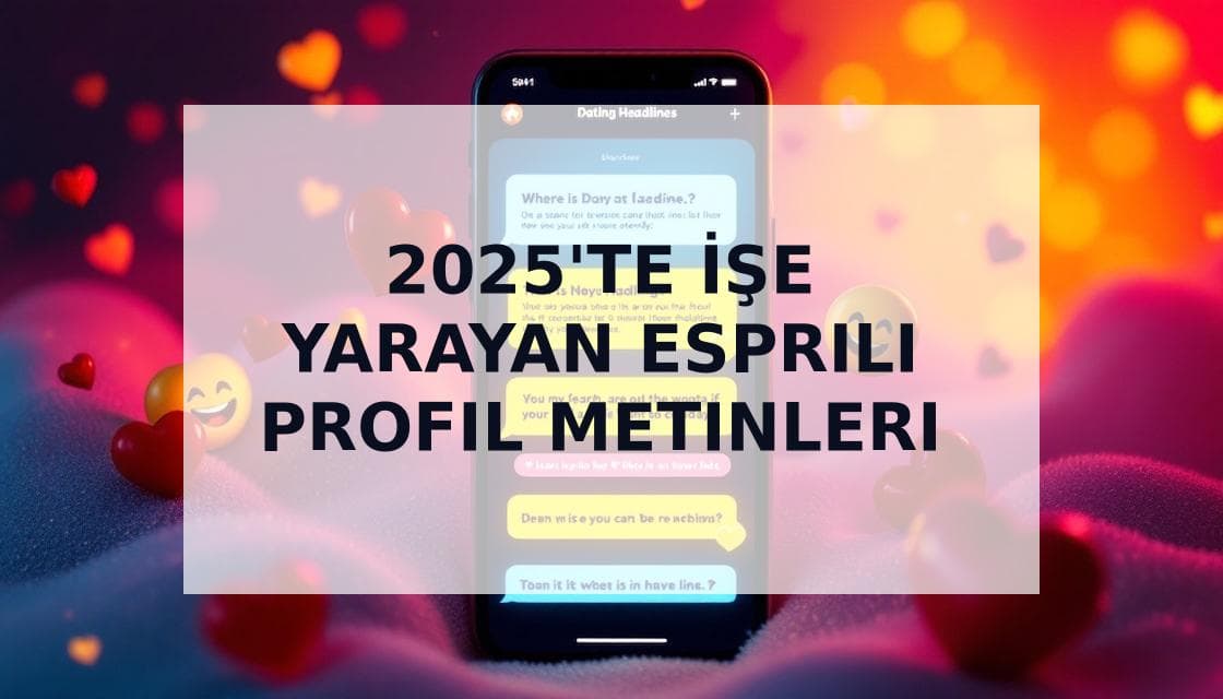 Cover Image for Dating Uygulamaları için 20 Esprili Profil Sloganı: Dikkat Çekin ve Daha Fazla Eşleşme Alın