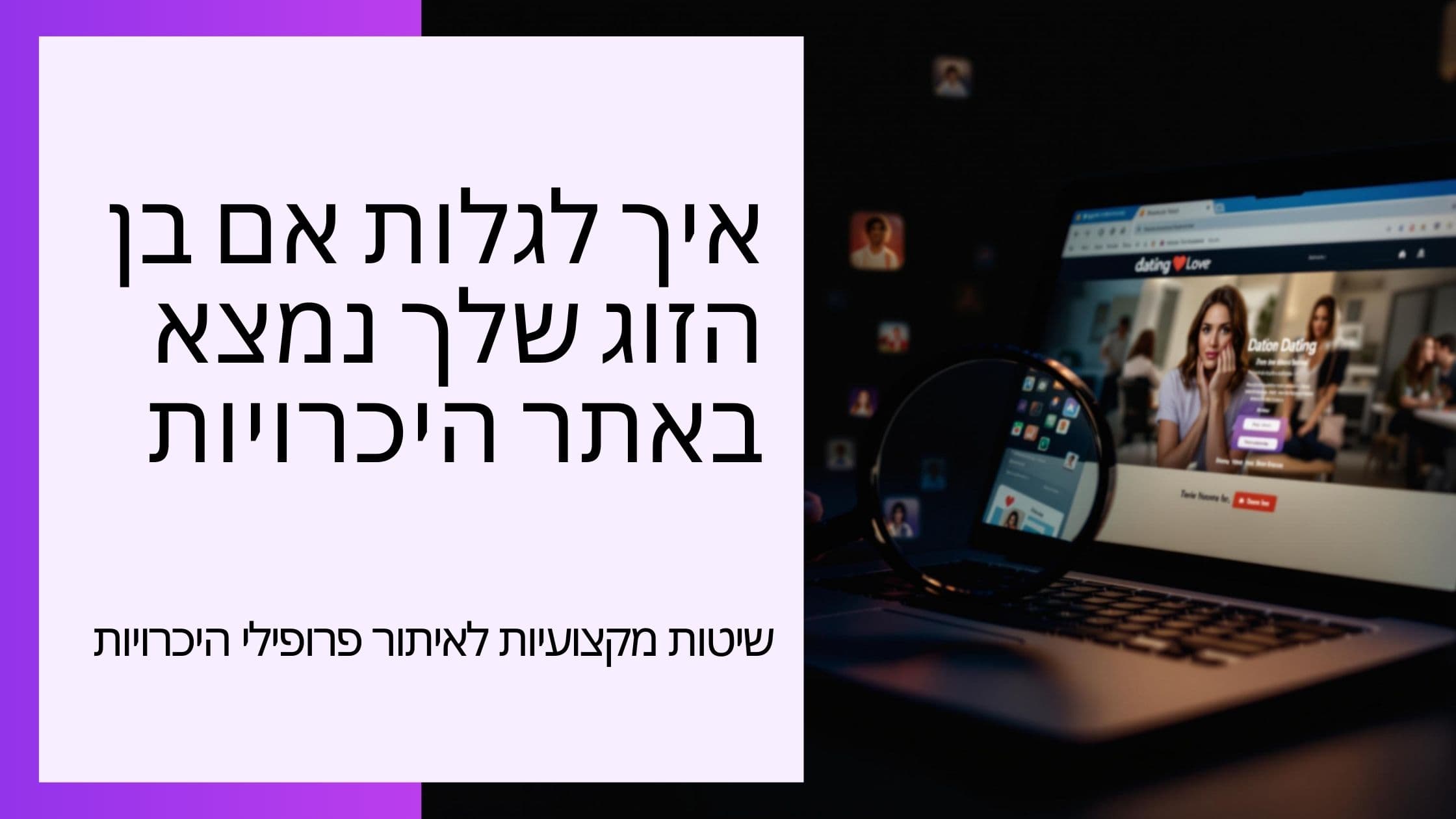 Cover Image for איך לגלות אם בן הזוג שלך נמצא באתרי הכרויות: 5 שיטות מוכחות ב-2025