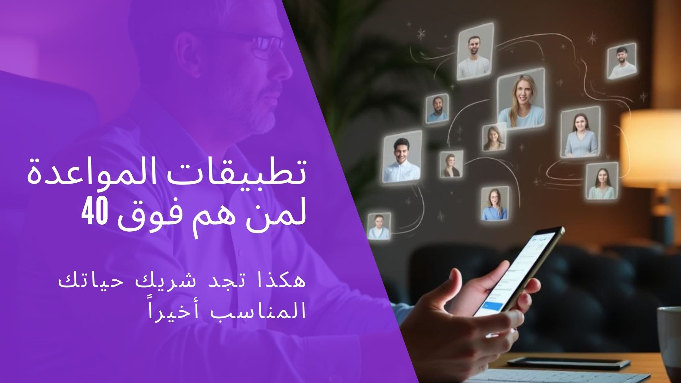 Cover Image for أفضل تطبيقات التعارف فوق الأربعين: دليل شامل للطلاق، الأرامل، والآباء العزاب