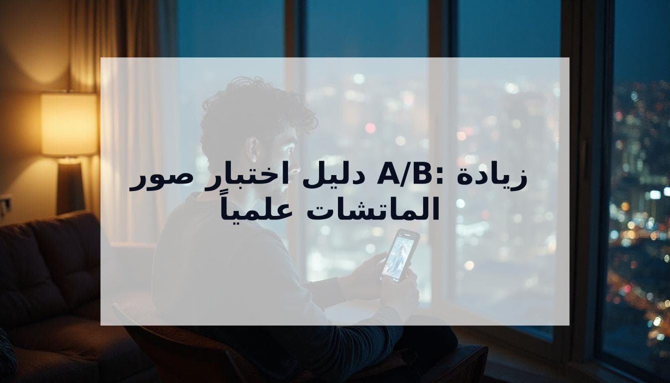 Cover Image for دليل اختبار صور تطبيقات التعارف A/B: كيف تزيد مطابقاتك بـ 300% علمياً