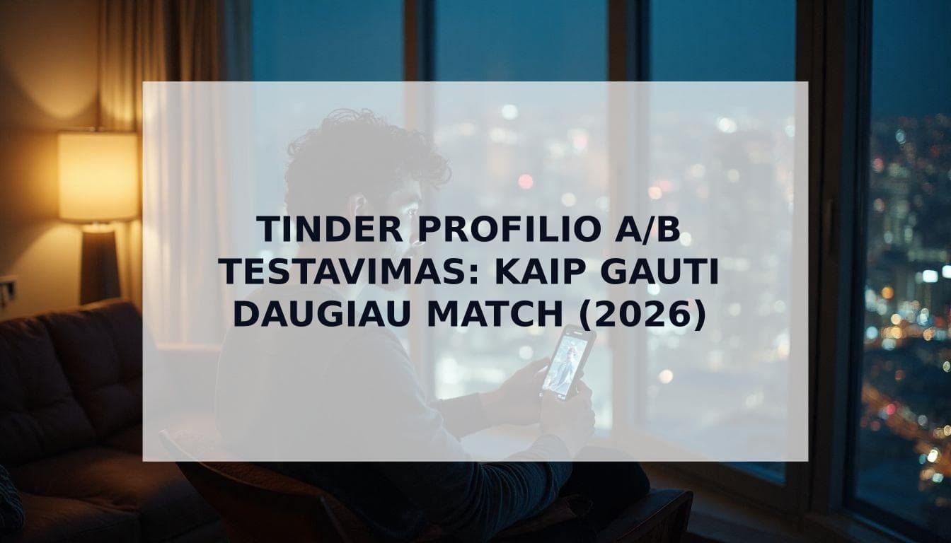 Cover Image for Tinder Profilio A/B Testavimas: Kaip Gauti Daugiau Match (2026 Vadovas)