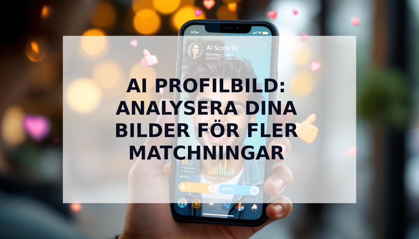 Cover Image for AI profilbild: AnvÀnd AI för att analysera dina dejtingbilder och fÄ fler matchningar
