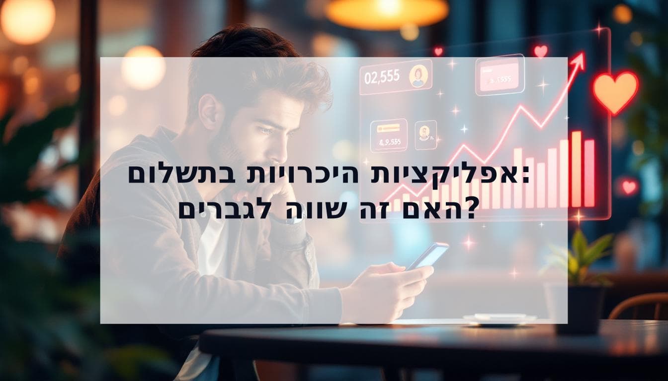 Cover Image for אפליקציות היכרויות בתשלום: האם הן שוות את הכסף? מדריך לגברים להשקעה חכמה ביותר התאמות