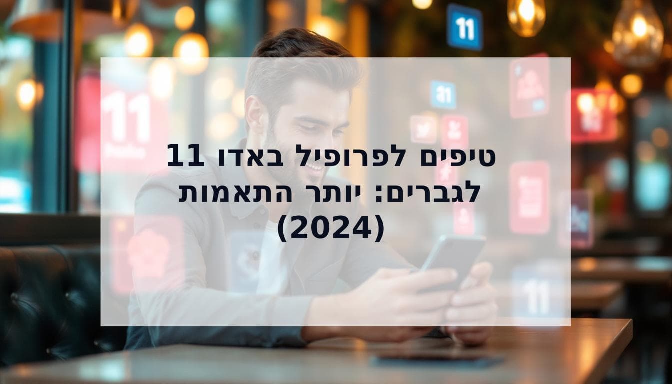 Cover Image for המדריך המלא שלך: 11 טיפים לפרופיל באדו לגברים שיעבדו בשבילך