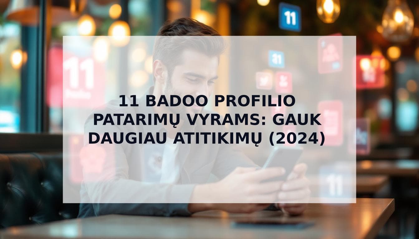 Cover Image for Tavo išsamus vadovas: 11 veiksmingų Badoo profilio patarimų vyrams