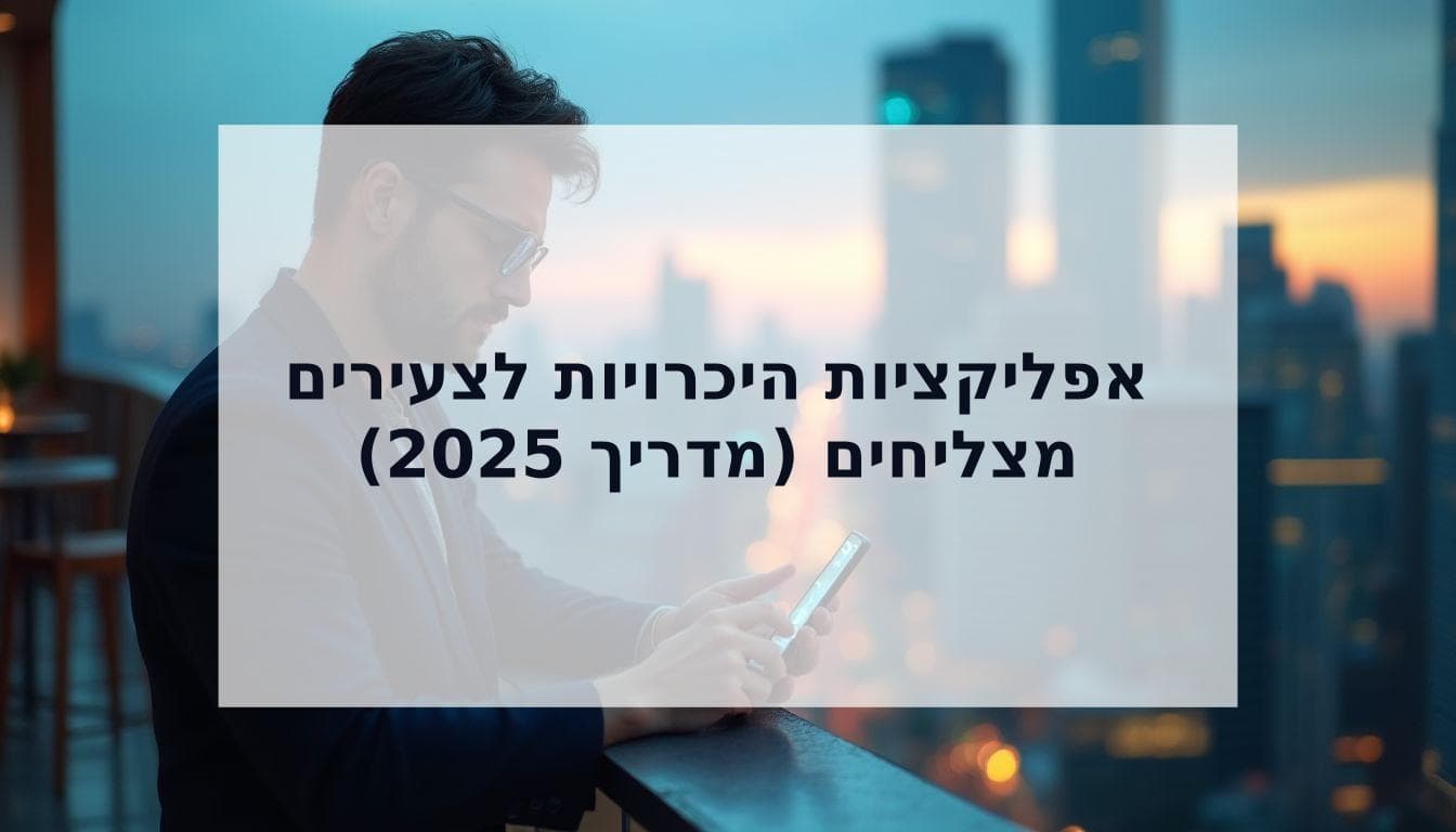 Cover Image for המדריך המלא לאפליקציות היכרויות לצעירים מצליחים ב-2025