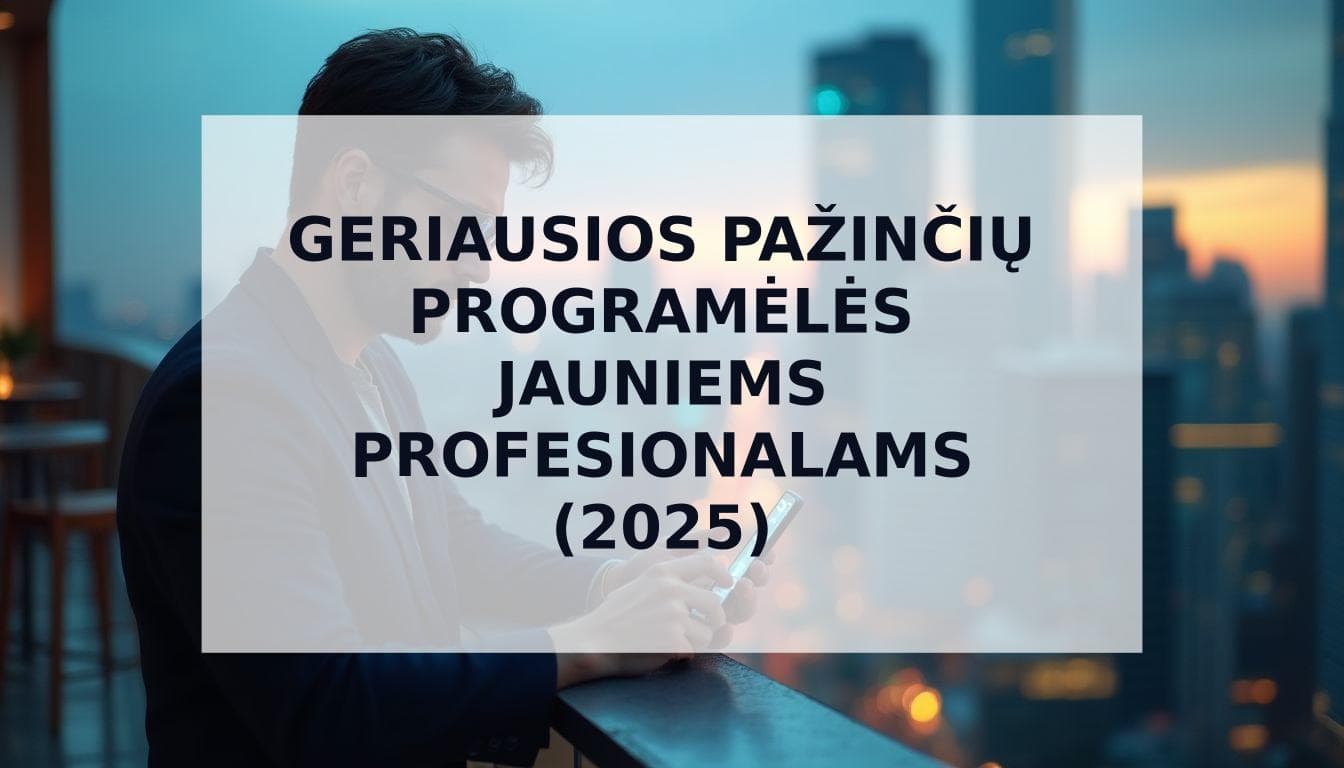 Cover Image for Išsamus gidas: Geriausios pažinčių programėlės jauniems profesionalams 2025 metais