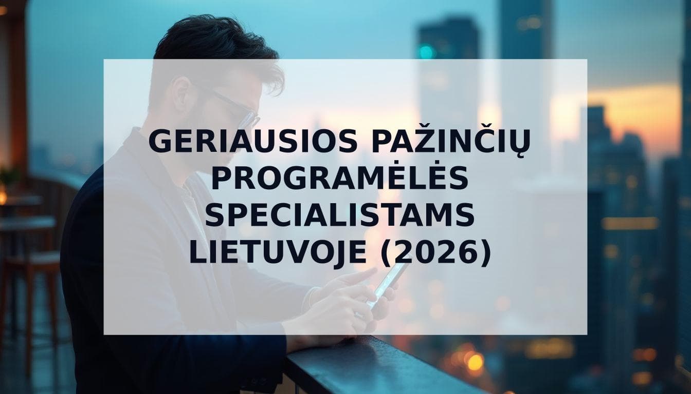 Cover Image for Geriausios Pažinčių Programėlės Jauniems Specialistams Lietuvoje (2026 Gidas)