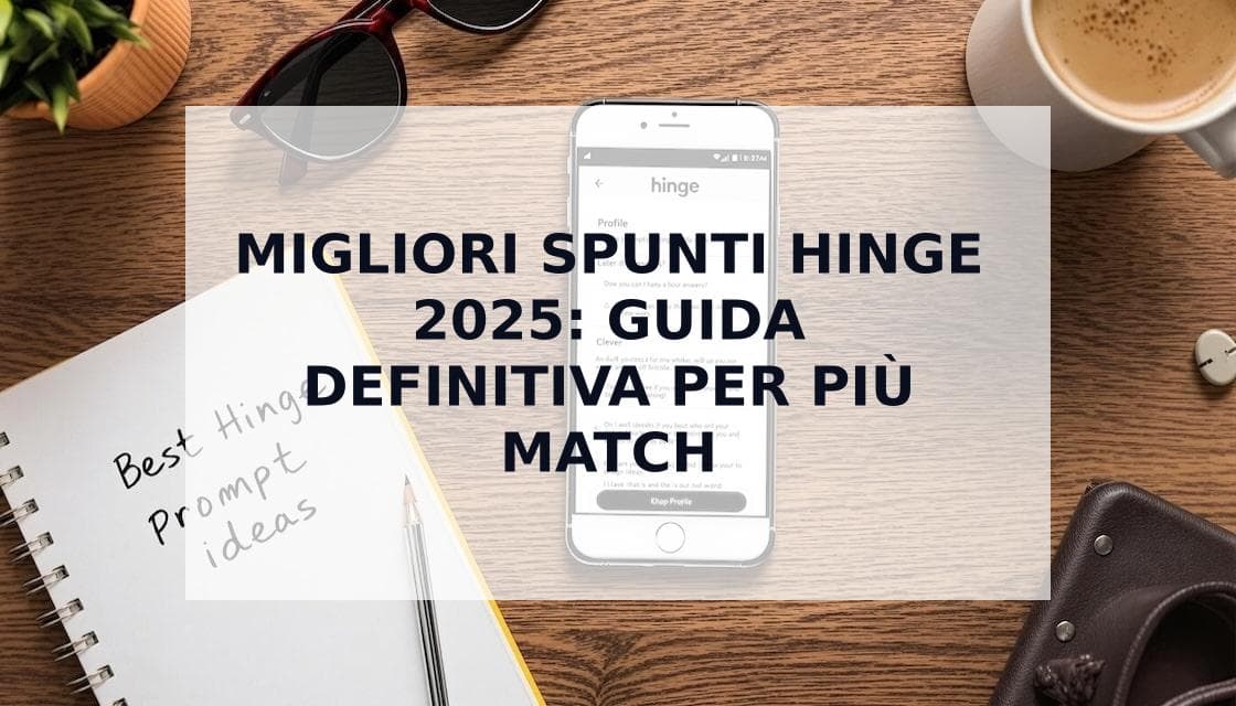 Cover Image for I Migliori Spunti Hinge 2025: La Guida Definitiva per Più Match