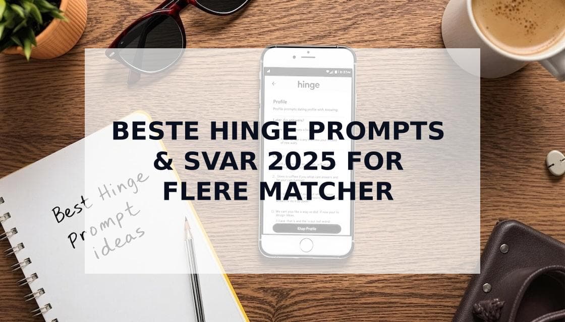 Cover Image for De beste Hinge prompts og svar 2025: Spørsmål som gir deg matcher