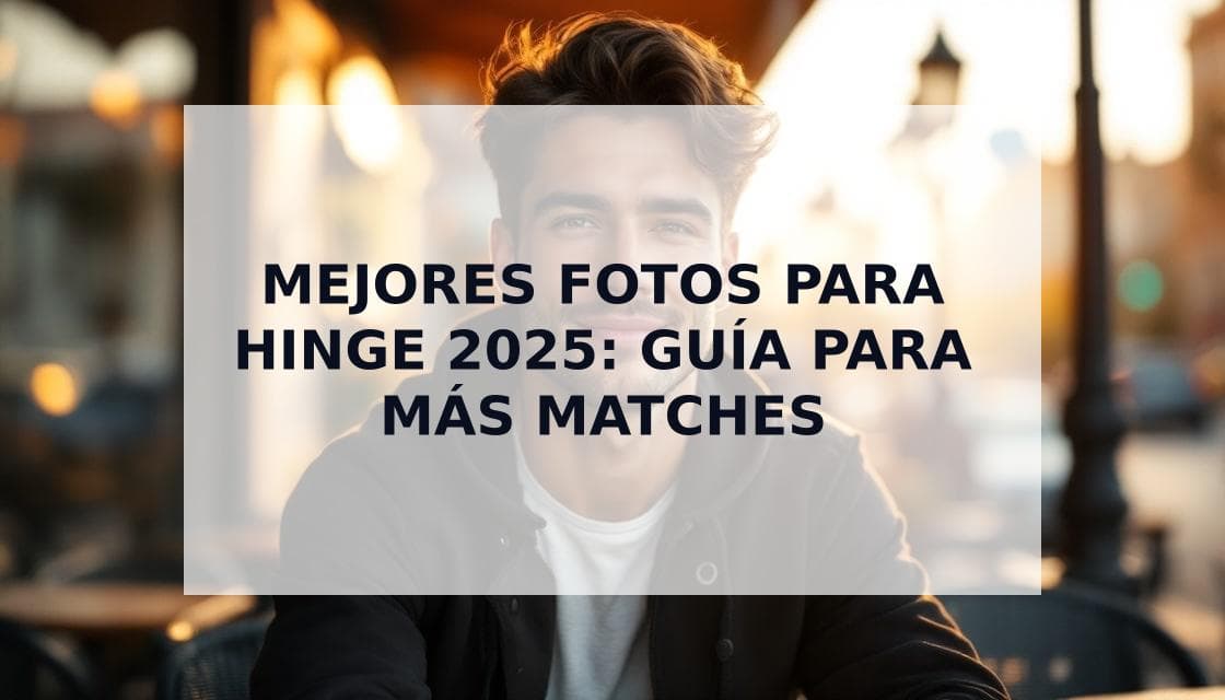 Cover Image for Mejores Fotos para Hinge: Guía Definitiva 2025 para Chicos
