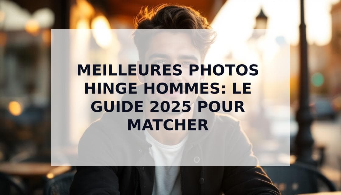 Cover Image for Meilleures photos Hinge pour hommes: Le guide 2025 pour matcher