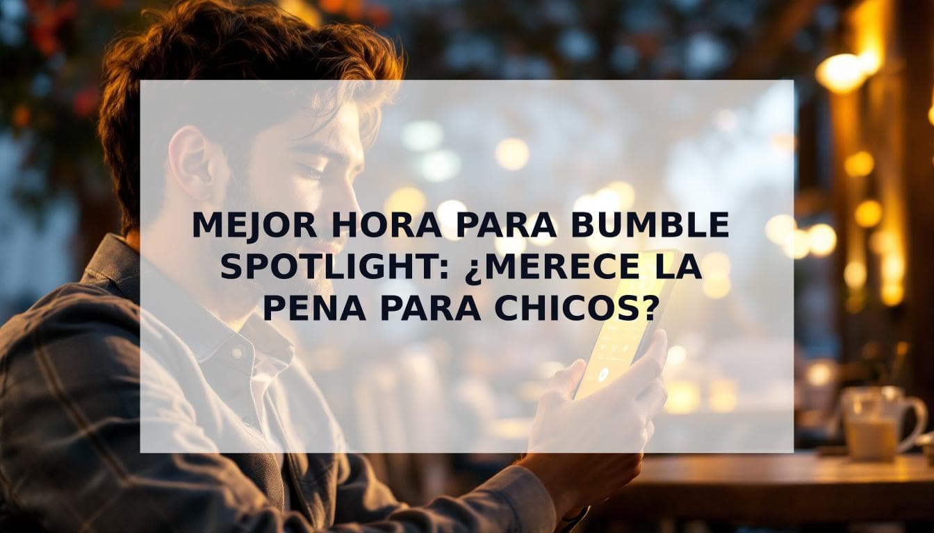 Cover Image for La mejor hora para usar Bumble Spotlight (¿y merece la pena para ti si eres chico?)