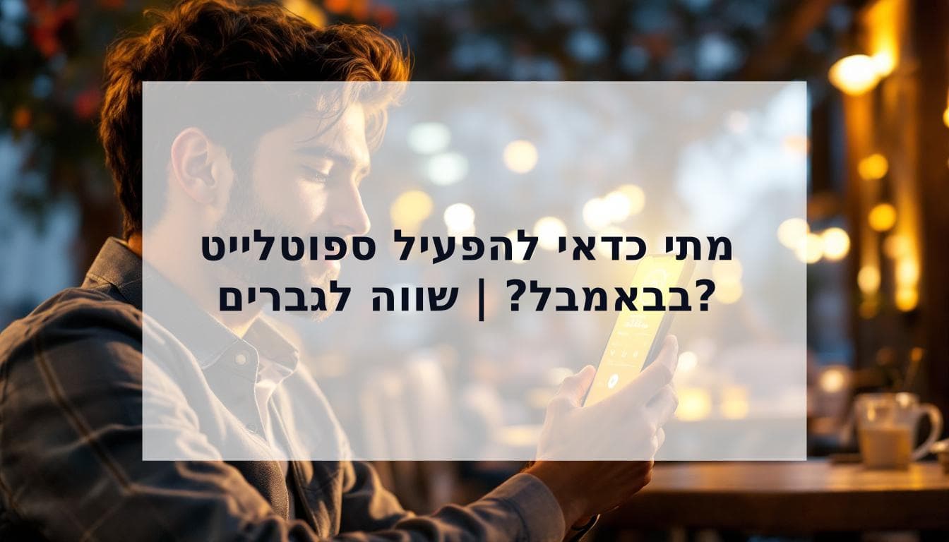 Cover Image for מתי כדאי להפעיל ספוטלייט בבאמבל? (והאם זה בכלל שווה את הכסף לגברים?)