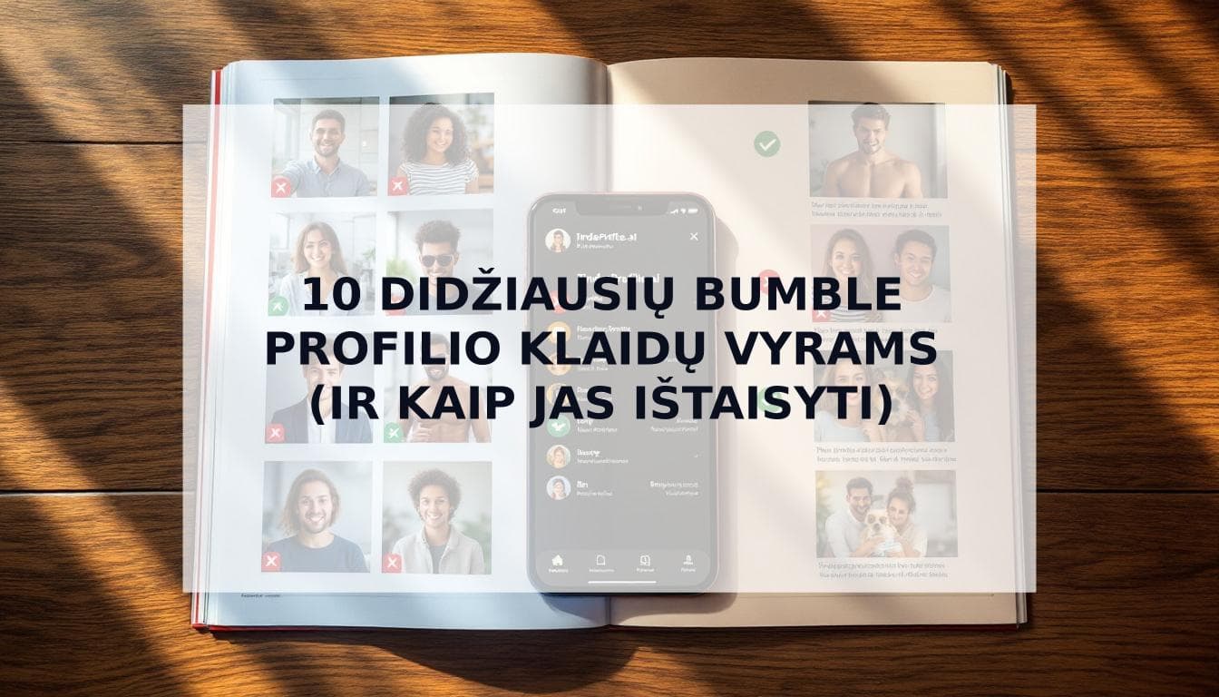 Cover Image for 10 didžiausių Bumble profilio klaidų vyrams (ir kaip jas ištaisyti)