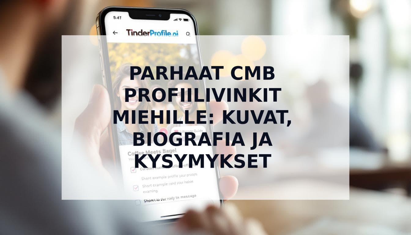 Cover Image for Perimmäinen opas Coffee Meets Bagel -profiiliisi: CMB profiilivinkit miehille, kuvat ja kysymykset, jotka tuottavat treffejä