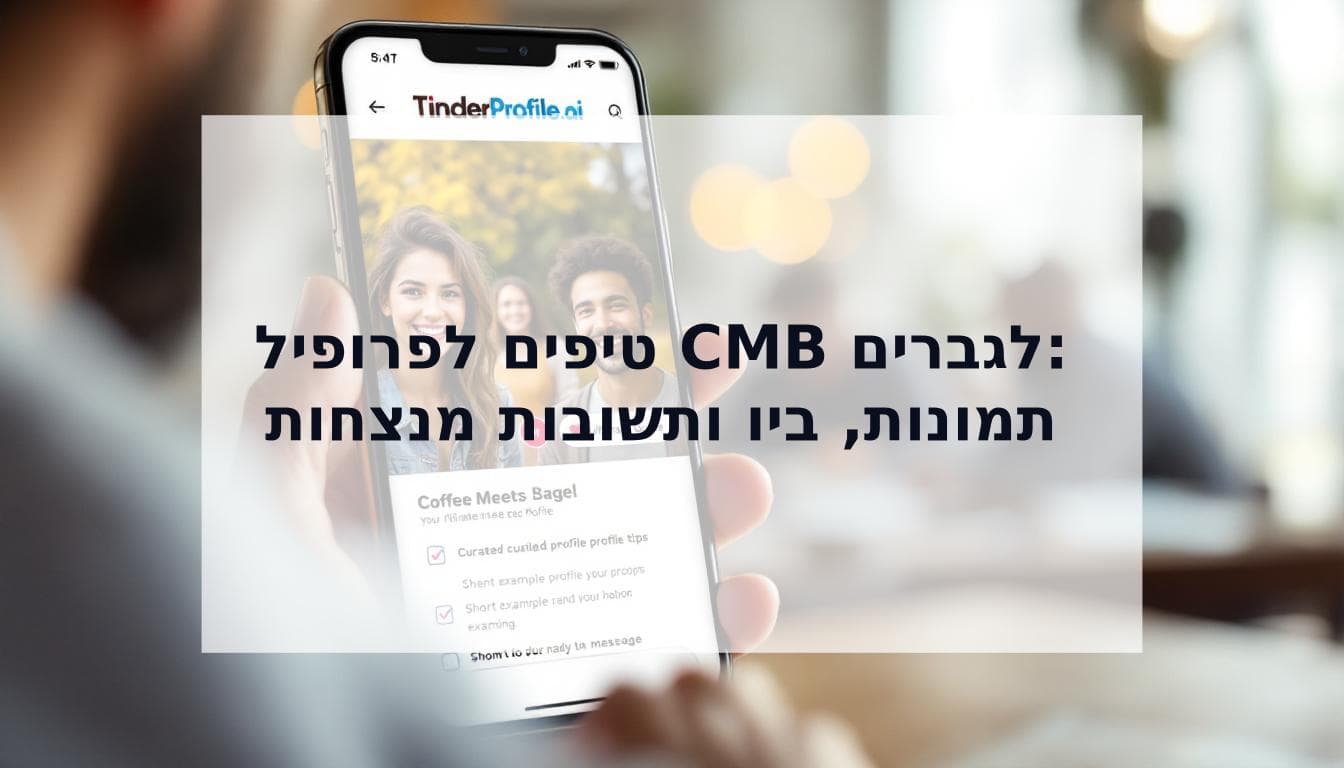 Cover Image for טיפים לפרופיל CMB לגברים: המדריך האולטימטיבי לתמונות, ביו ותשובות לשאלות שיביאו לך דייטים