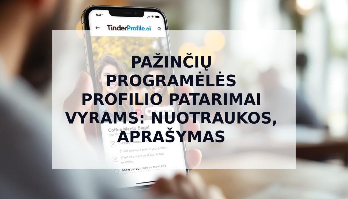Cover Image for Išsamus vadovas: pažinčių programėlės profilio patarimai vyrams - nuotraukos, aprašymai ir klausimai, kurie atneš pasimatymus