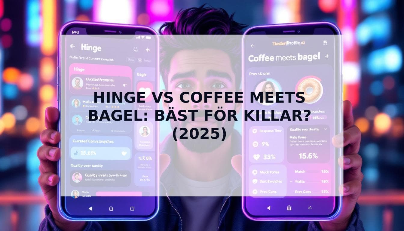 Cover Image for Hinge vs Coffee Meets Bagel: Vilken dejtingapp är bäst för killar 2025?