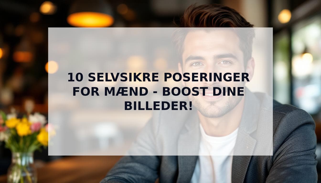 Cover Image for Hvordan ser man selvsikker ud på billeder: 10 gennemprøvede teknikker for mænd