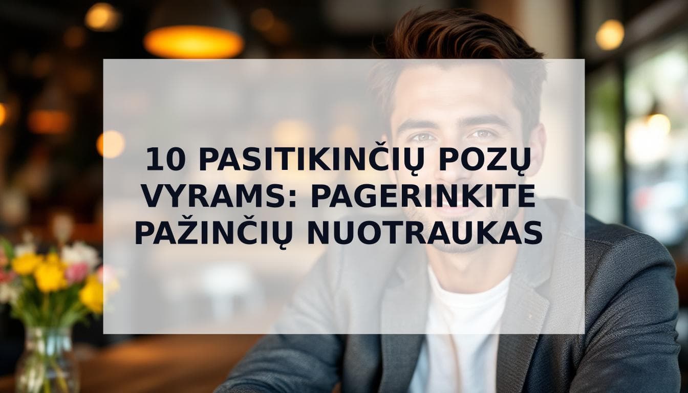 Cover Image for Kaip pasitikėti savimi nuotraukose vyrams: 10 patikrintų technikų