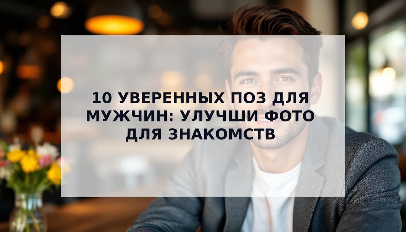 Cover Image for Как выглядеть уверенно на фото: 10 проверенных техник и уверенные позы для мужчин