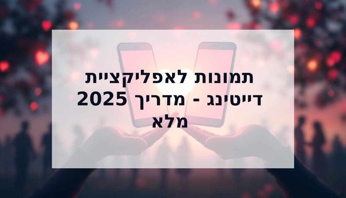 Cover Image for תמונות לאפליקציית דייטינג: המדריך המלא לגברים ב-2025
