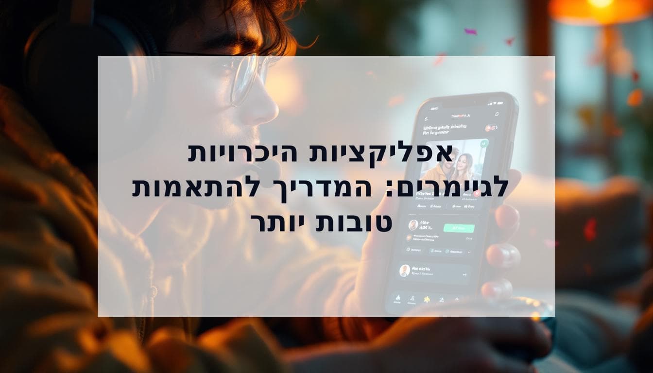 Cover Image for המדריך המלא לדייטים לגיימרים: פרופילים טובים יותר, יותר התאמות