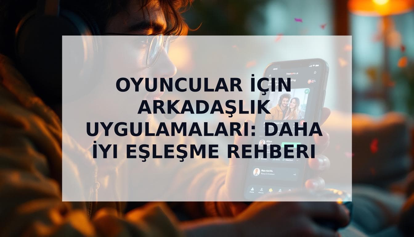 Cover Image for Oyuncular İçin Arkadaşlık Uygulamaları: Daha İyi Profillerle Daha Çok Eşleşme Yakala!