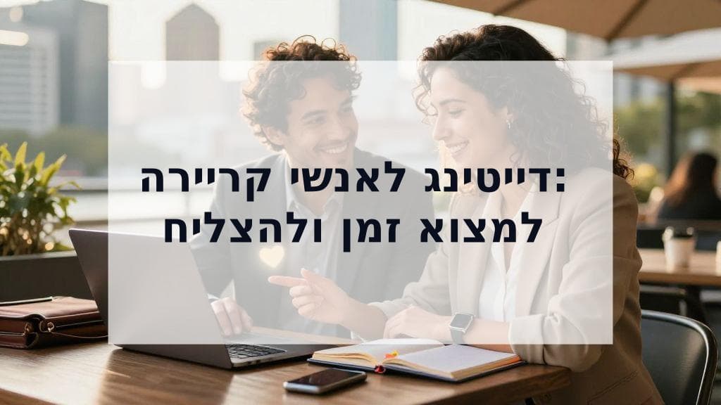 Cover Image for דייטינג לאנשי קריירה: המדריך המקיף למציאת זמן והצלחה